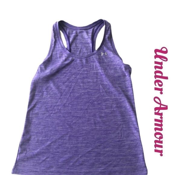 Under Armour HeatGear Purple Sleeveless Tee Shirt Sz M - Picture 1 of 4